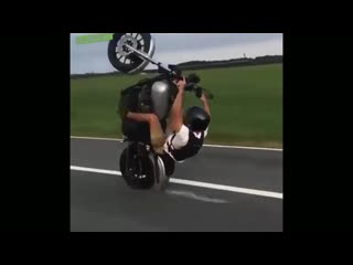 hard fall of a biker himself to blame