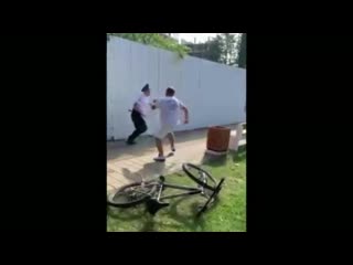 drunken bully. chasing cops.))) video.